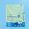 Water Boy hydration supplement packaging against a light blue background.